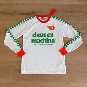 Deus Ex Machina Moto Jersey Ventura Size XS White Green Red